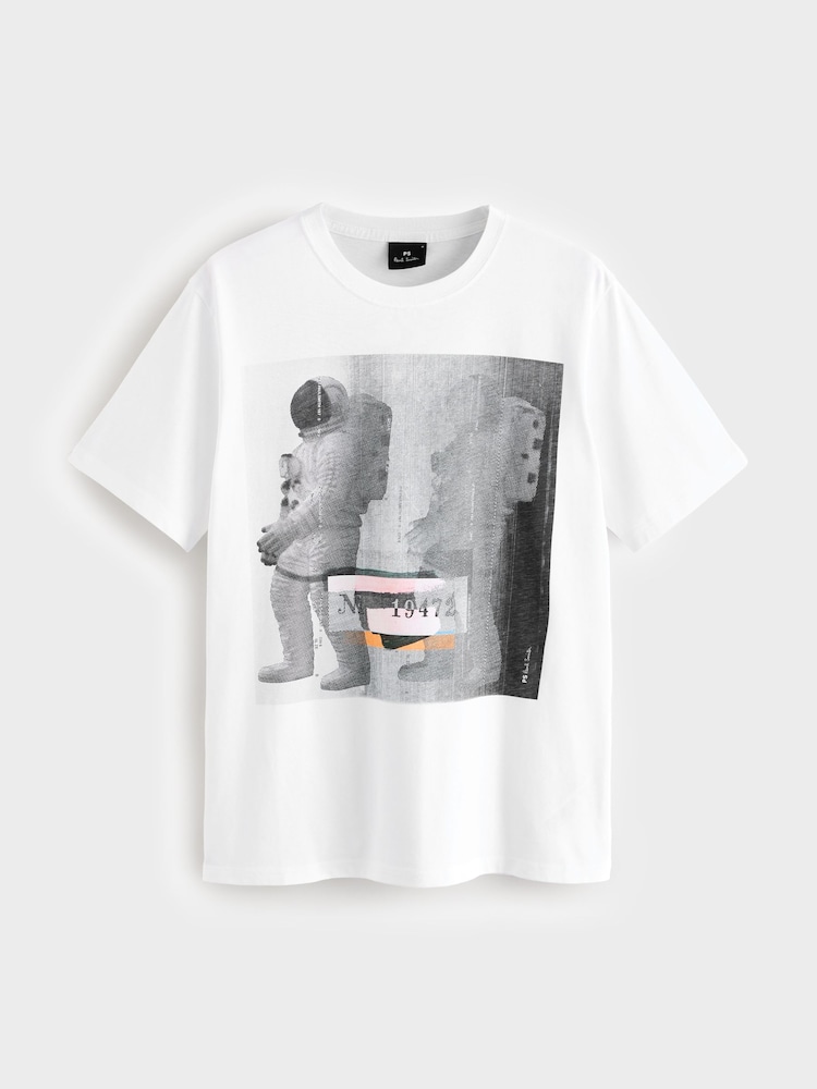 PS Paul Smith Graphic Print White T-Shirt - Image 5 of 5 PS Paul Smith Graphic Print White T-Shirt - Image 5 of 5