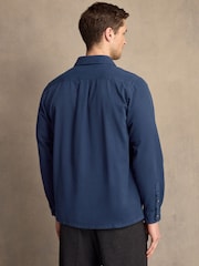 PS Paul Smith Dark Blue Twill Pocket Detail Shirt - Image 3 of 7