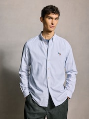 PS Paul Smith Grey 100% Cotton Oxford Shirt - Image 1 of 7