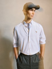 PS Paul Smith Grey 100% Cotton Oxford Shirt - Image 5 of 7