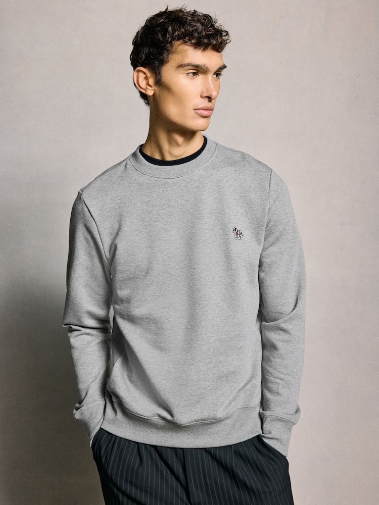 PS Paul Smith Quarter Zip Zebra Print Logo Sweatshirt - Image 1 of 6