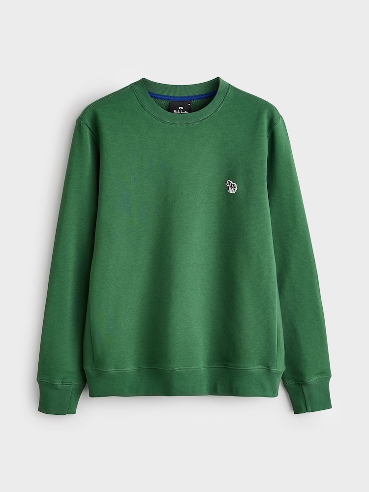 PS Paul Smith Quarter Zip Zebra Print Logo Sweatshirt - Image 6 of 6