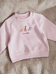My 1st Years Personalised Safari Pink Sweatshirt - Image 1 of 4