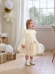 Mamas & Papas Gold Velour Bodysuit & Tutu 2 Piece Set - Image 1 of 7