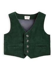 Mamas & Papas zelena Emerald Velour 100% Cotton 3 Pieces moška obleka Set - Slika 8 iz 9