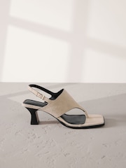 Sand Signature Premium Leather Square Toe Post Slinback Sandals - Image 2 of 6
