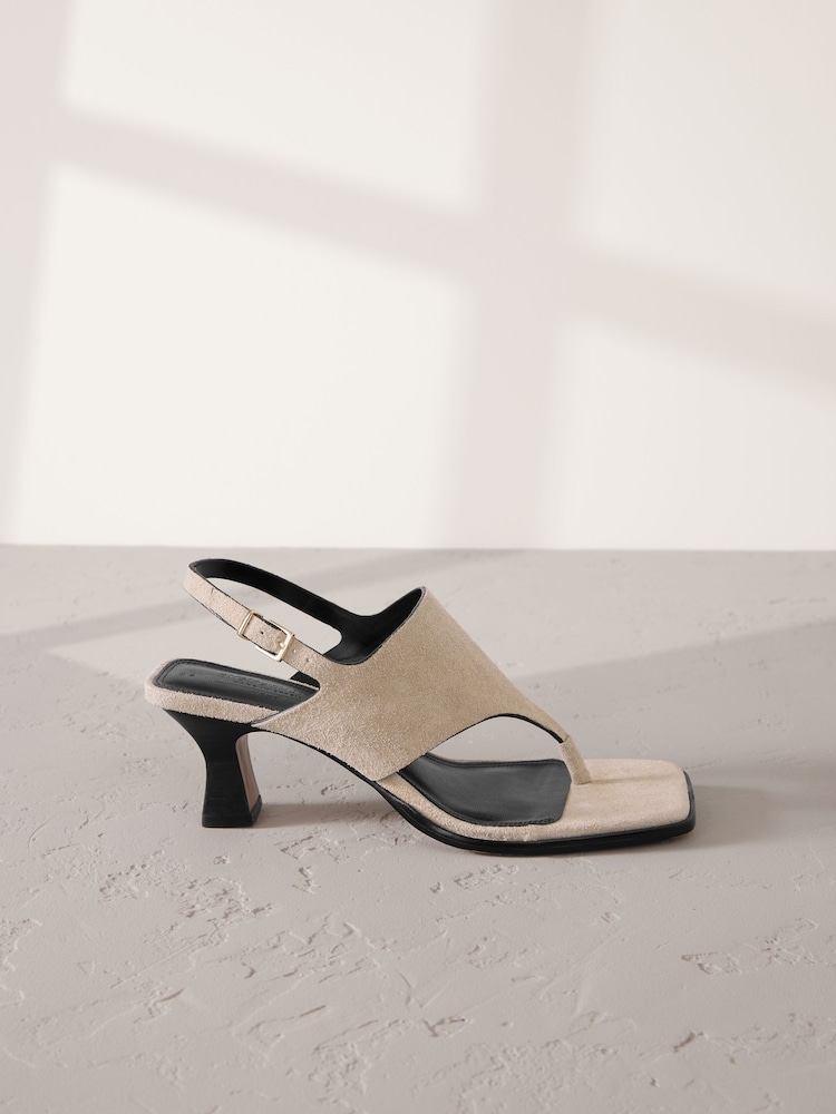 Sand Signature Premium Leather Square Toe Post Slinback Sandals - Image 2 of 6