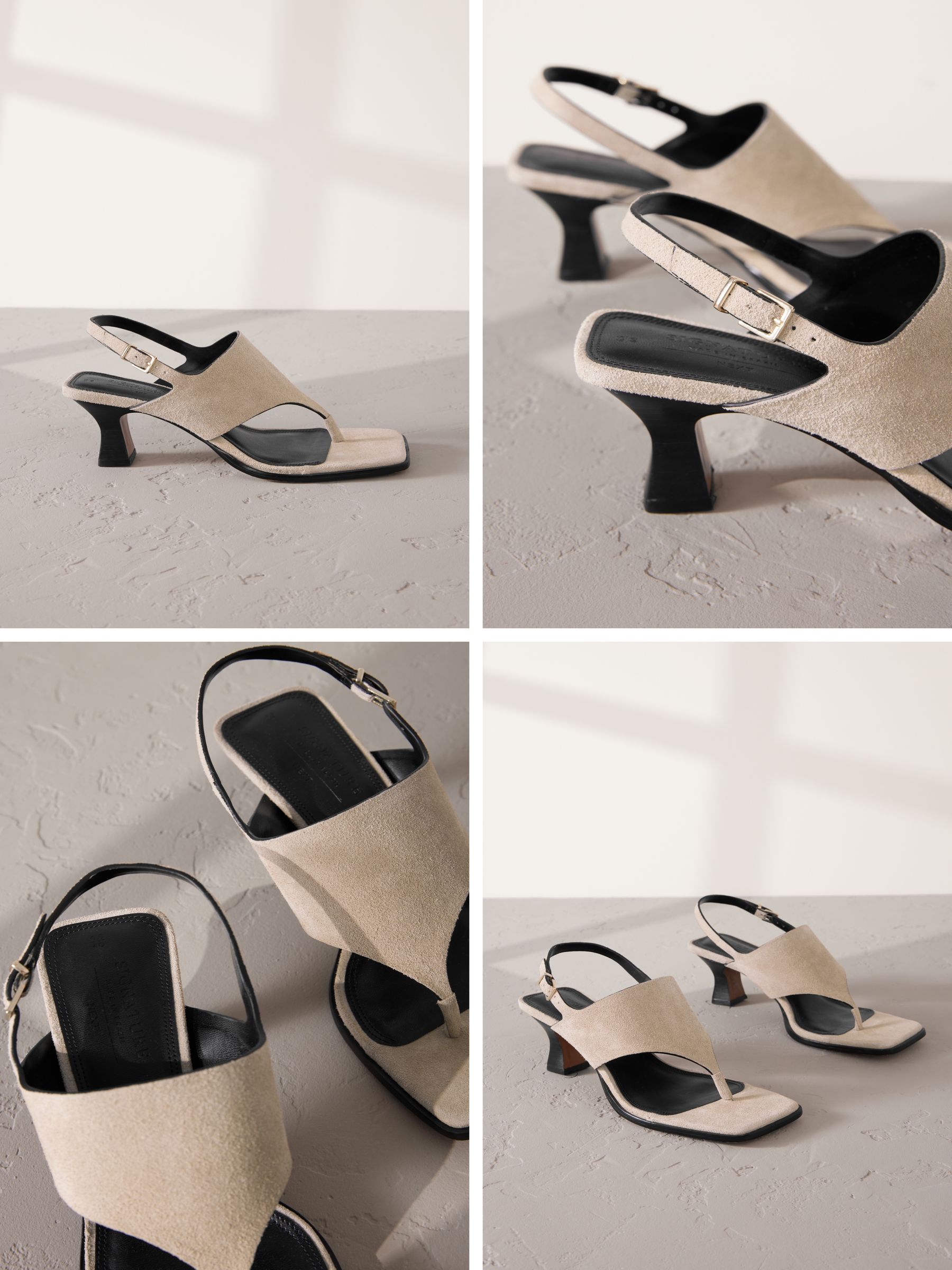 Buy Sand Signature Premium Leather Square Toe Post Slinback