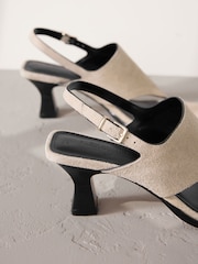 Sand Signature Premium Leather Square Toe Post Slinback Sandals - Image 5 of 6