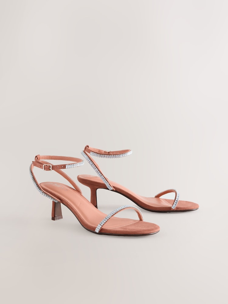 Blush Nude Forever Comfort® Round Toe Jewel Detail Simple Sandals - Image 1 of 5