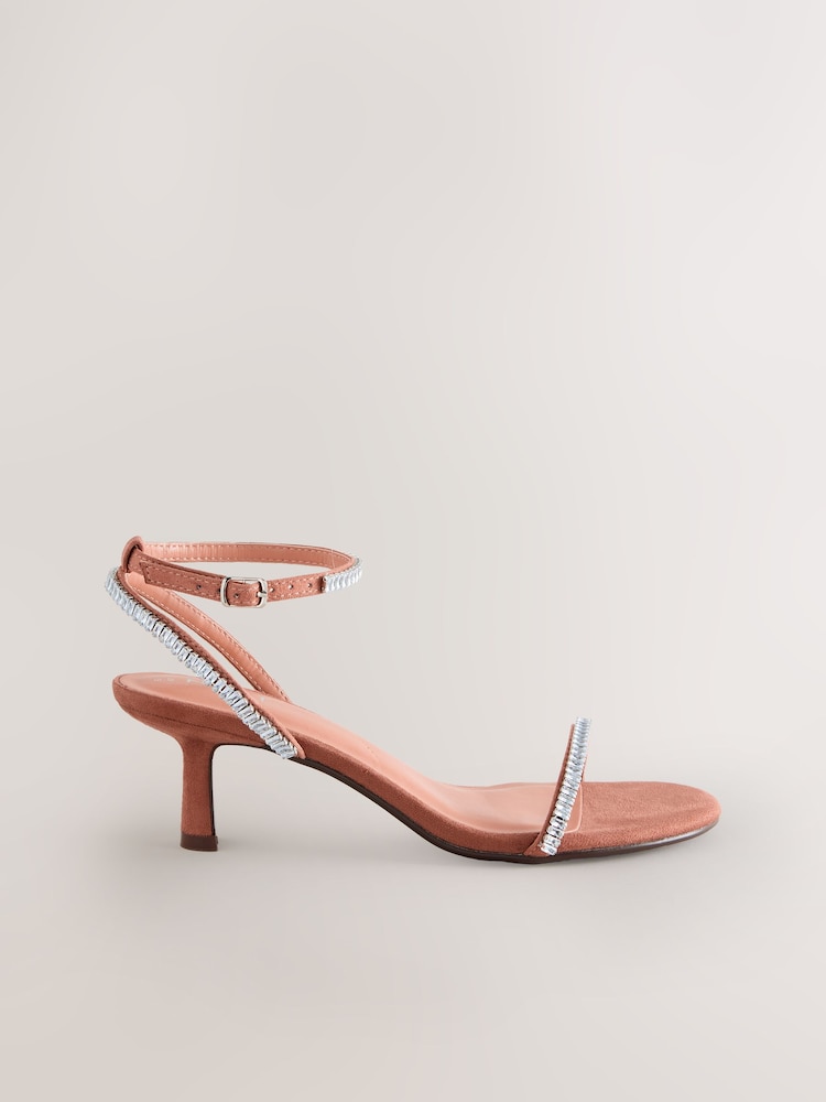 Blush Nude Forever Comfort® Round Toe Jewel Detail Simple Sandals - Image 2 of 5