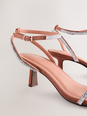 Blush Nud - Forever Comfort® Sandale simple cu deget rotund și detaliu bijuterie - Imaginea 7 din 9