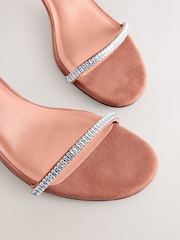 Blush Nud - Forever Comfort® Sandale simple cu deget rotund și detaliu bijuterie - Imaginea 8 din 9