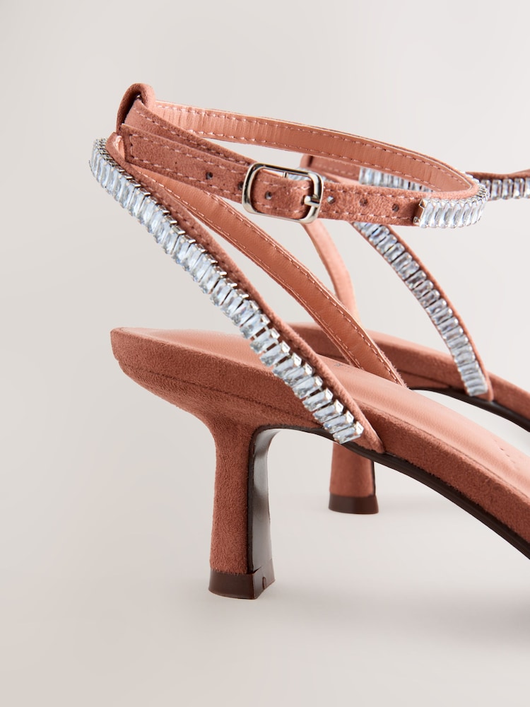 Blush Nud - Forever Comfort® Sandale simple cu deget rotund și detaliu bijuterie - Imaginea 9 din 9