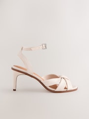 Bone Forever Comfort® Leather Knotted Strappy Heel Sandals - Image 6 of 9