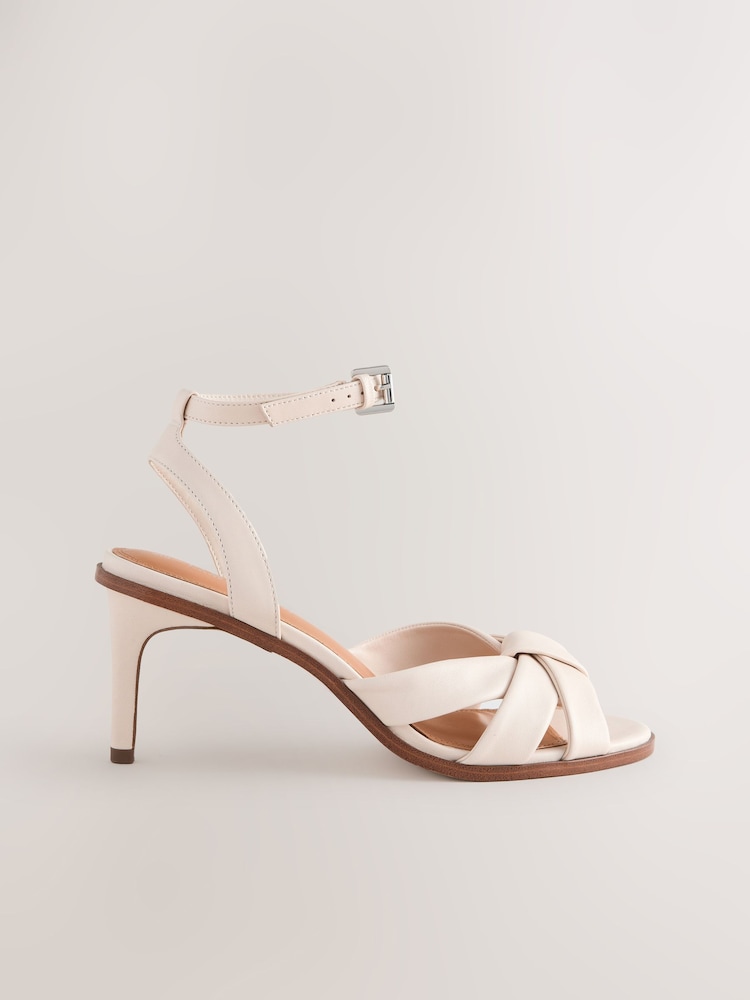 Bone Forever Comfort® Leather Knotted Strappy Heel Sandals - Image 6 of 9