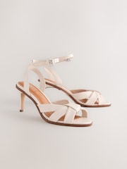 Bone Forever Comfort® Leather Knotted Strappy Heel Sandals - Image 7 of 9
