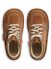 Kickers Brown Hi Zip Boots - Image 6 of 6