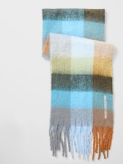 French Connection Blue Super Soft Check Scarf - Image 2 of 5