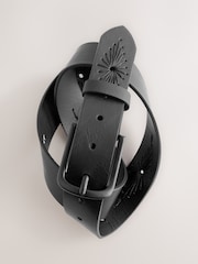 Black Casual Embroidery Belt - Image 2 of 3