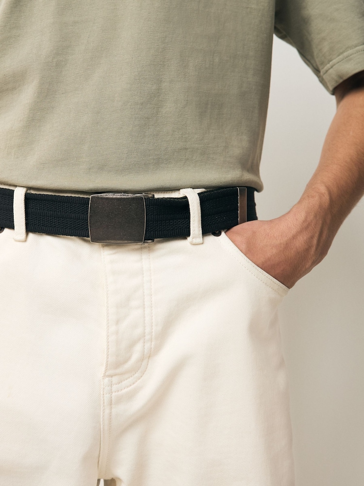Green Canvas Reversible Belt - Image 1 of 5 Green Canvas Reversible Belt - Image 1 of 5