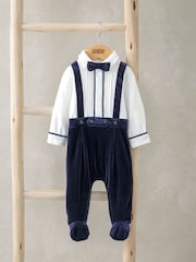 Mamas & Papas Blue Mock Tuxedo 2 Piece Set - Image 2 of 6