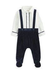 Mamas & Papas Blue Mock Tuxedo 2 Piece Set - Image 3 of 6