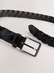 Black Casual Woven Leather Belt - Image 3 of 3