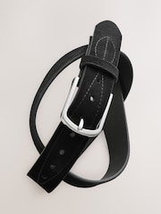 Black Casual Stitch Detail Belt - Image 2 of 3