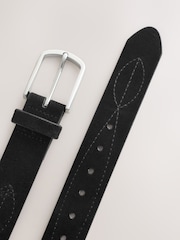 Black Casual Stitch Detail Belt - Image 3 of 3