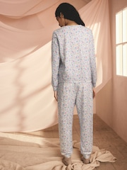 Cath Kidston Blue Dream Ditsy 100% Cotton Twosie Pyjamas - Image 2 of 8