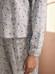 Cath Kidston Blue Dream Ditsy 100% Cotton Twosie Pyjamas - Image 3 of 8