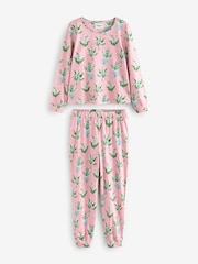 Cath Kidston Pink Lily of the Valley 100% Cotton Twosie Pyjamas - Image 4 of 8