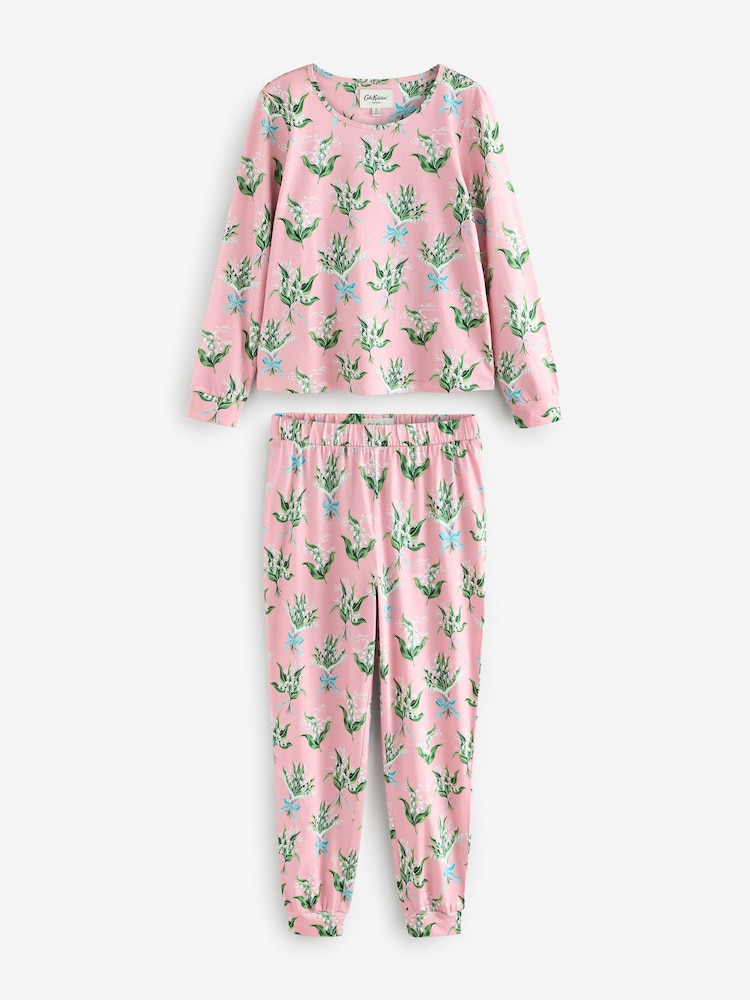 Cath Kidston Pink Lily of the Valley 100% Cotton Twosie Pyjamas - Image 4 of 8