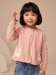 Pink Mouse Print Cardigan (3mths-7yrs) - Image 1 of 8