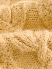Ochre Yellow Chunky Knit Bobble Cardigan (3mths-10yrs) - Image 7 of 7