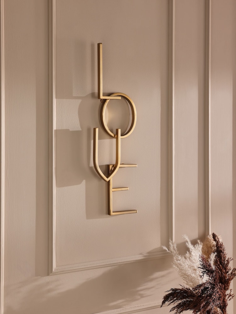LOVE Word Metal Wall Plaque - Изображение 1 из 5 LOVE Word Metal Wall Plaque - Изображение 1 из 5