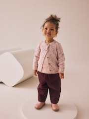 Pink Cable Knitted Cardigan (3mths-10yrs) - Image 2 of 8