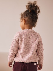 Pink Cable Knitted Cardigan (3mths-10yrs) - Image 3 of 8