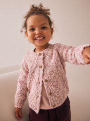 Pink Cable Knitted Cardigan (3mths-10yrs) - Image 4 of 8