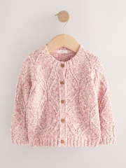 Pink Cable Knitted Cardigan (3mths-10yrs) - Image 5 of 8