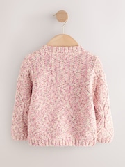 Pink Cable Knitted Cardigan (3mths-10yrs) - Image 6 of 8