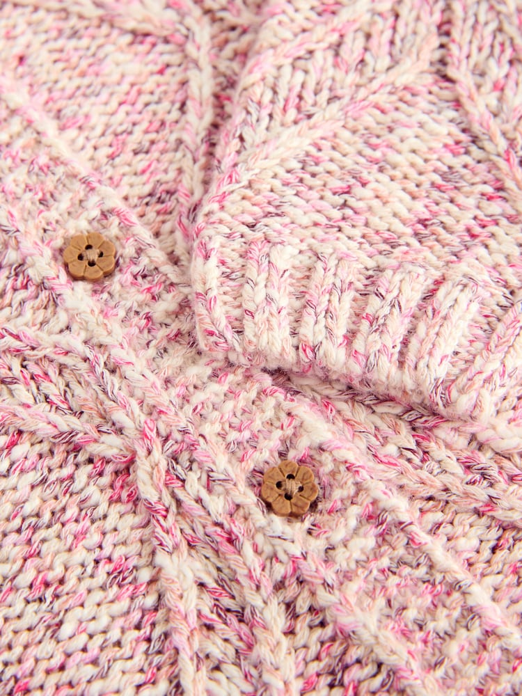Pink Cable Knitted Cardigan (3mths-10yrs) - Image 8 of 8