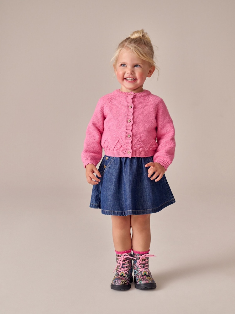 Pink Button-Up Cardigan (3mths-7yrs) - Image 2 of 8