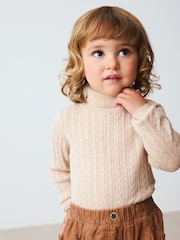 Oatmeal Roll Neck Jumper (3mths-10yrs) - Image 1 of 7