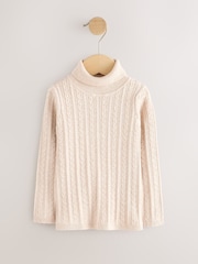 Oatmeal Roll Neck Jumper (3mths-10yrs) - Image 4 of 7