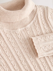 Oatmeal Roll Neck Jumper (3mths-10yrs) - Image 6 of 7