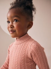 Pink Roll Neck Jumper (3mths-10yrs) - Image 4 of 4