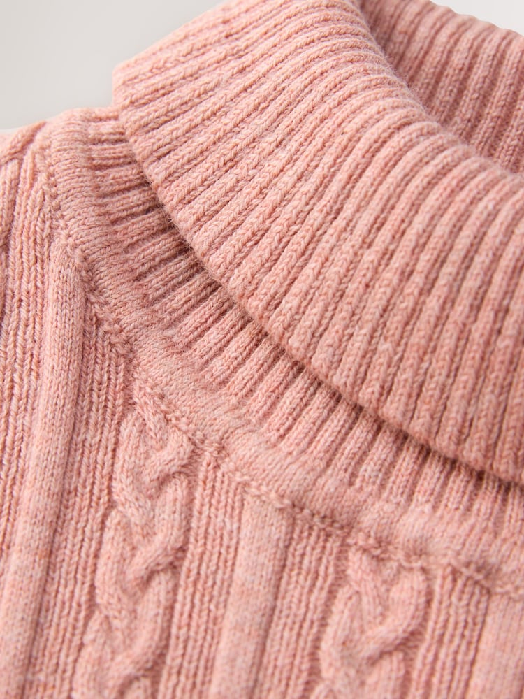 Pink Roll Neck Jumper (3mths-10yrs) - Image 9 of 9 Pink Roll Neck Jumper (3mths-10yrs) - Image 9 of 9