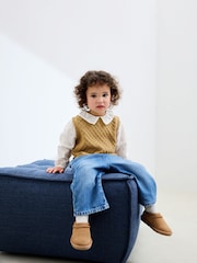 Ecru Mock Layer Knit Jumper (3mths-7yrs) - Image 2 of 9